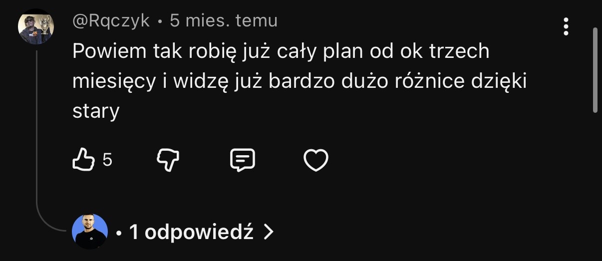 Komentarz pod filmem Kamila Nosala
